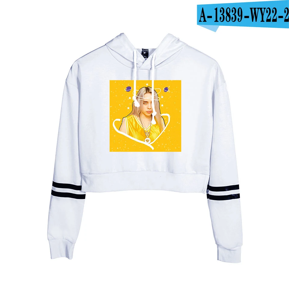 white Новое поступление, толстовки с капюшоном Billie Eilish для женщин, пикантные весенне-осенние хлопковые уличные толстовки Harajuku Billie Eilish для девочек - Цвет: white