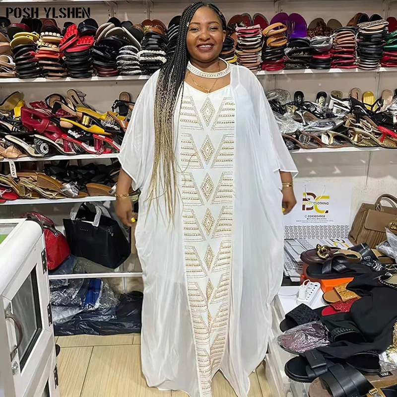 

Белые черные африканские платья для женщин Vetement Femme 2022 Dashiki Рождество Boubou Robe Africain Femme Abaya Дубай Платье-Кафтан