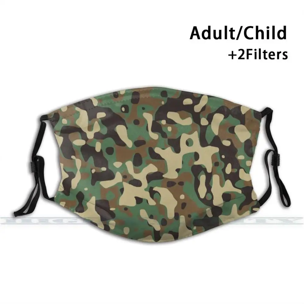 Камуфляжная армейская Пылезащитная неодноразовая маска для лица Pm2.5 фильтры