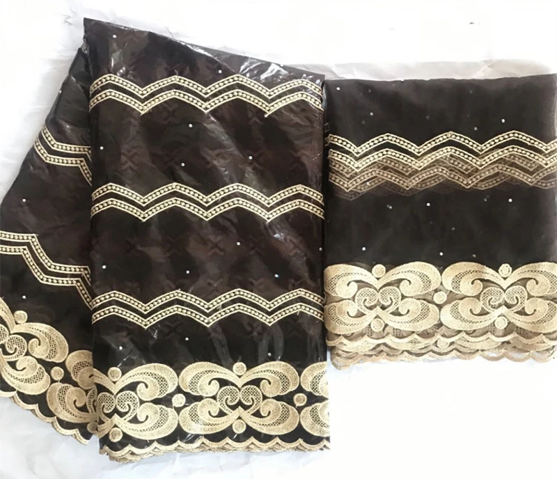 

5yards bazin briche getzner + 2yards tulle lace high quality shampoo bazin getzner for wedding