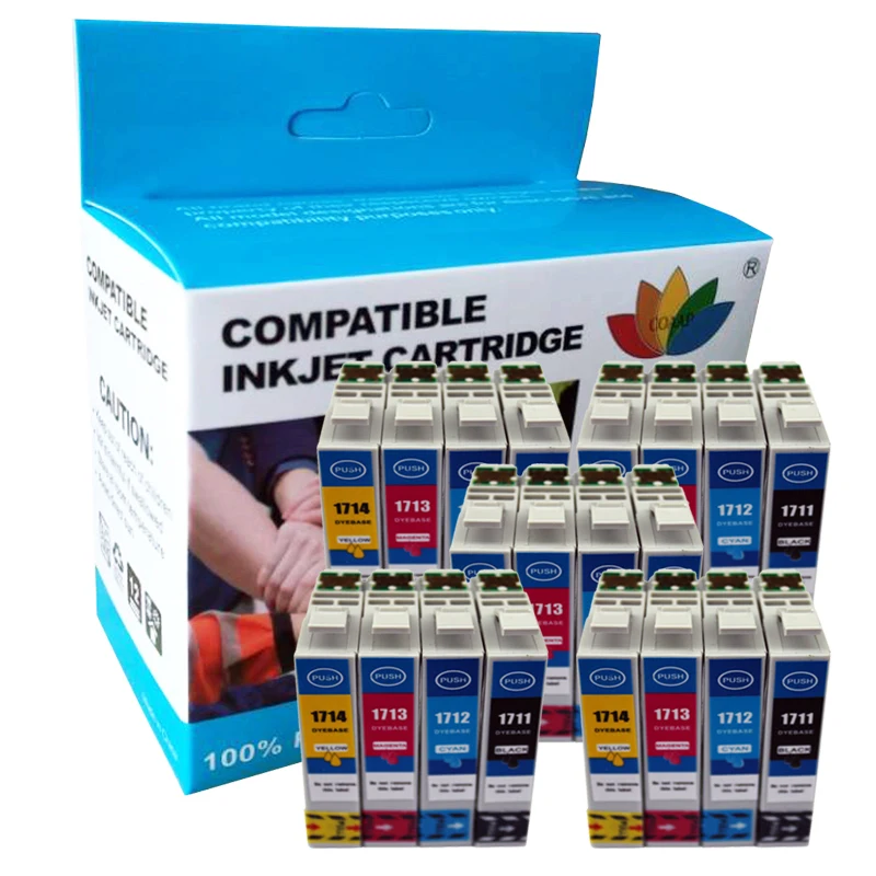 

20 Compatible EPSON T1715 ink cartridge For Expression Home XP-33 XP-103 XP-203 XP-207 XP-303 XP-306 XP-403 XP-406 XP-313 XP413