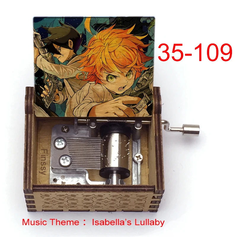 Деревянная музыкальная шкатулка с принтом обещанного неверланда Изабеллы