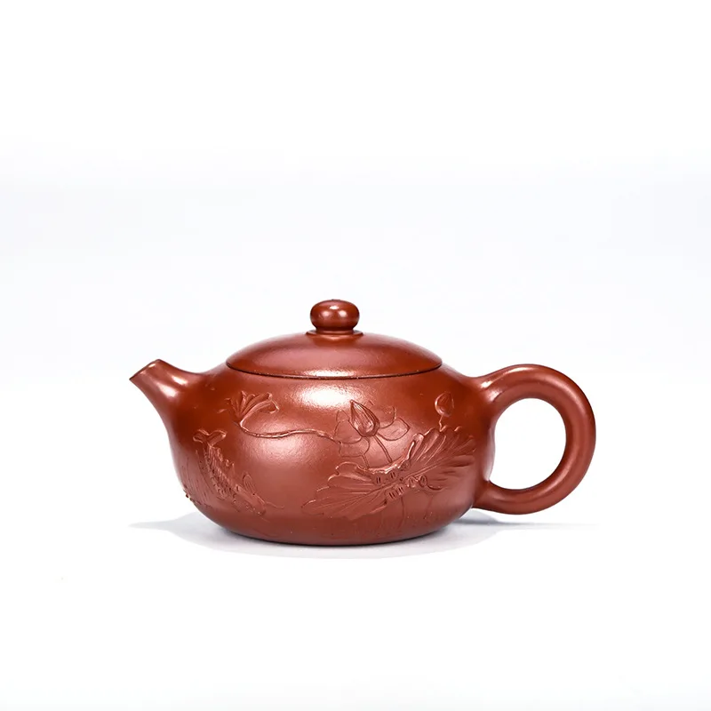 

Чайник Dahongpao из Сиши и глины, глина фиолетового цвета, чайник из исинской глины ручной работы, кунг-фу, фиолетовая глина, посуда для питья