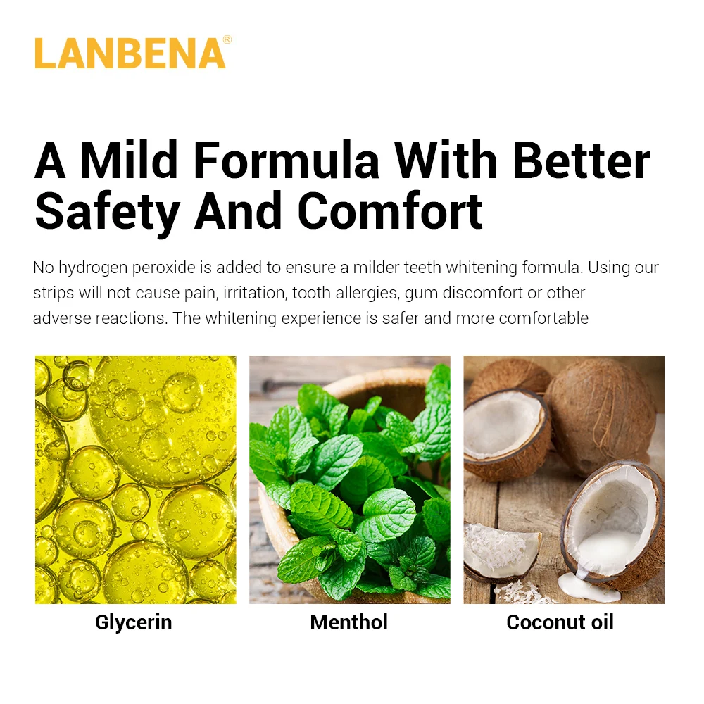 LANBENA отбеливания зубов бамбуковый уголь Наночастицы не стимулирующие