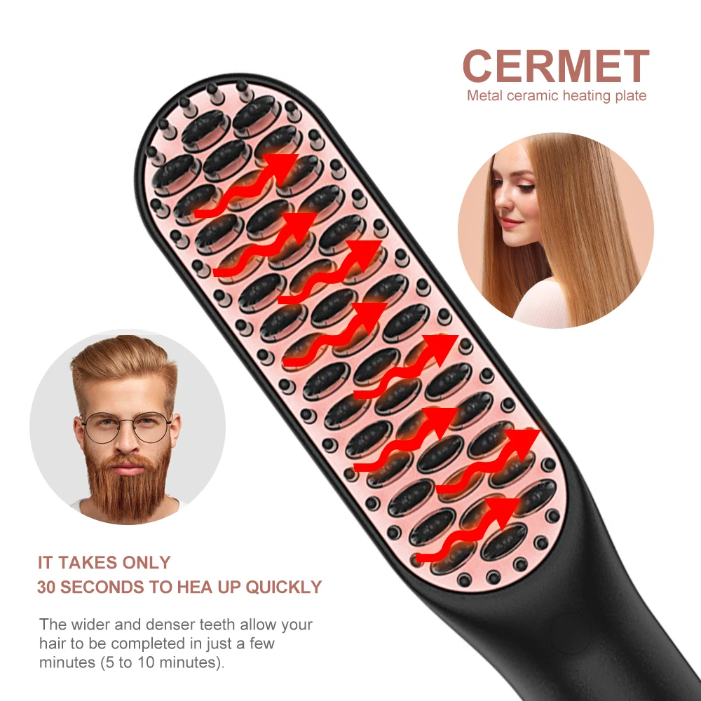 Новая керамическая щетка для выпрямления волос с плоским утюгом цифровая