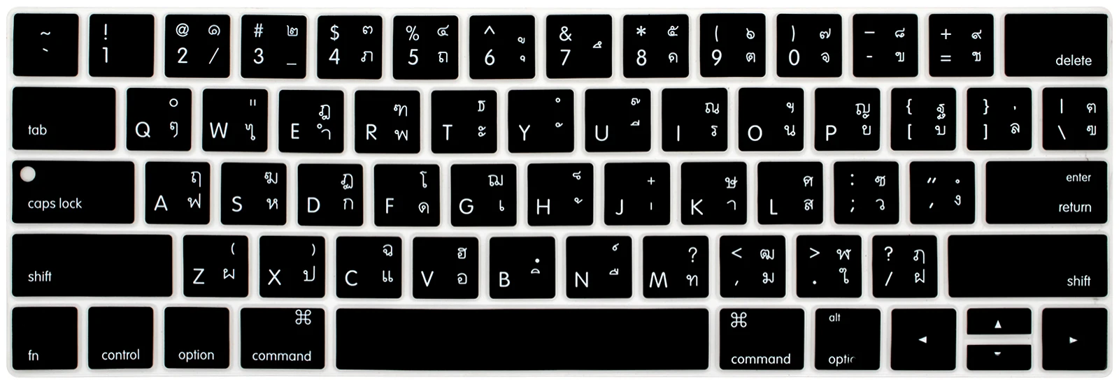 Thailan keyboard cover For macbook pro with touchbar A2159 A1707 A1707 A1989 A1990 New pro US-Enter cover Protective film