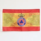 Флаг Испании с крестом бордовой империи крестом Сан-Андреас с поэмой о Испании и щитком защиты гражданских лиц