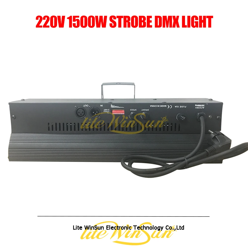 Litewinsune 1500 Вт стробоскоп DMX светильник ing Disco DJ 220 В автоматический ксеноновый светильник мигающий светильник высокой мощности