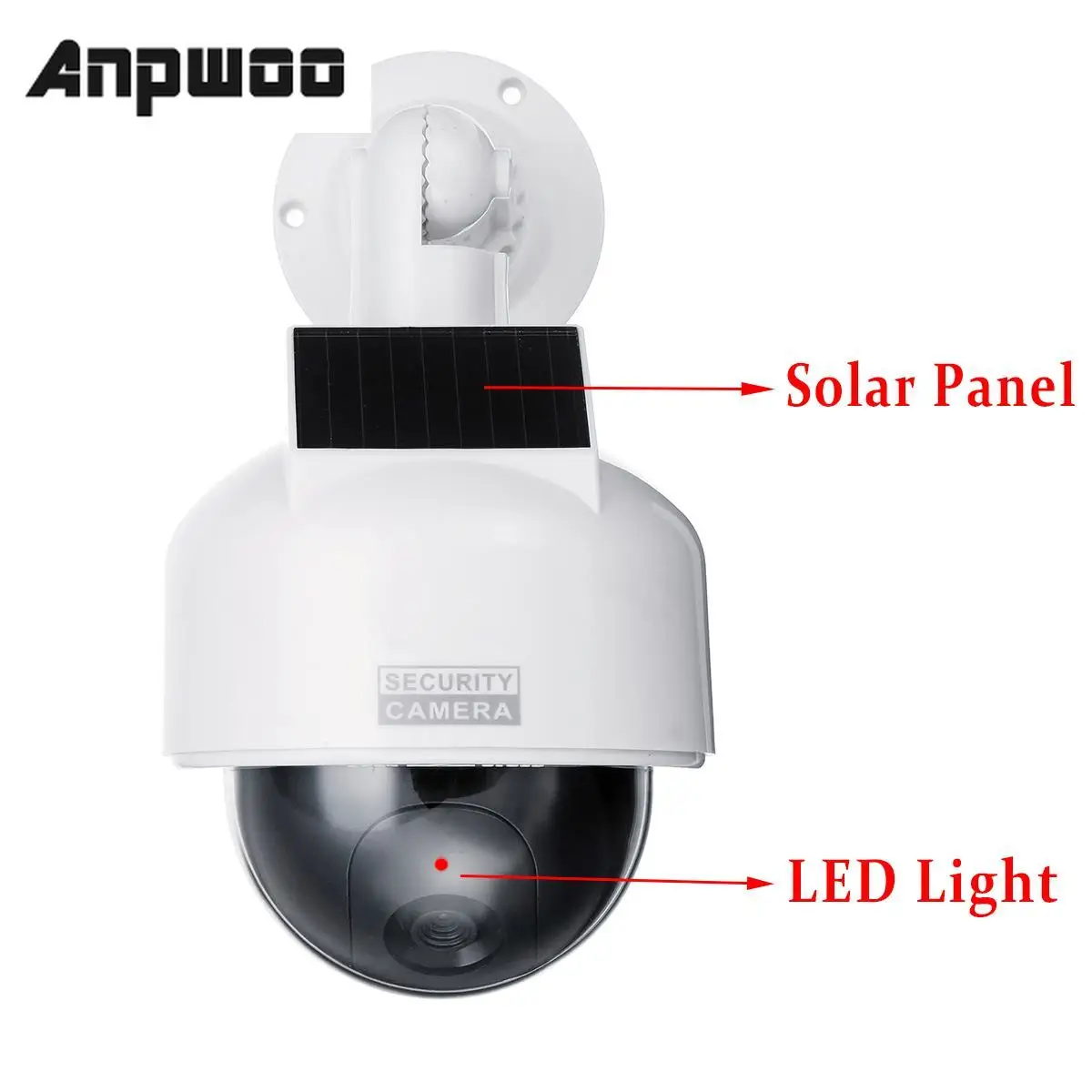 

ANPWOO Fake Camera Solar Power Outdoor Simulation Dummy Camera Waterproof Security CCTV Surveillance Bullet