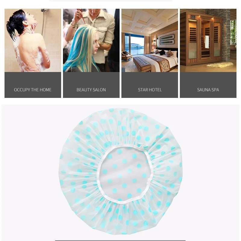 Водонепроницаемая шапочка для душа утолщенная эластичная Защитная ванной