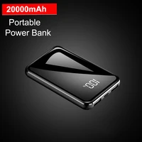 mini power bank 20000mah 5v 2a mirror screen poverbank for xiaomi iphone external battery portable charger 20000 mah powerbank