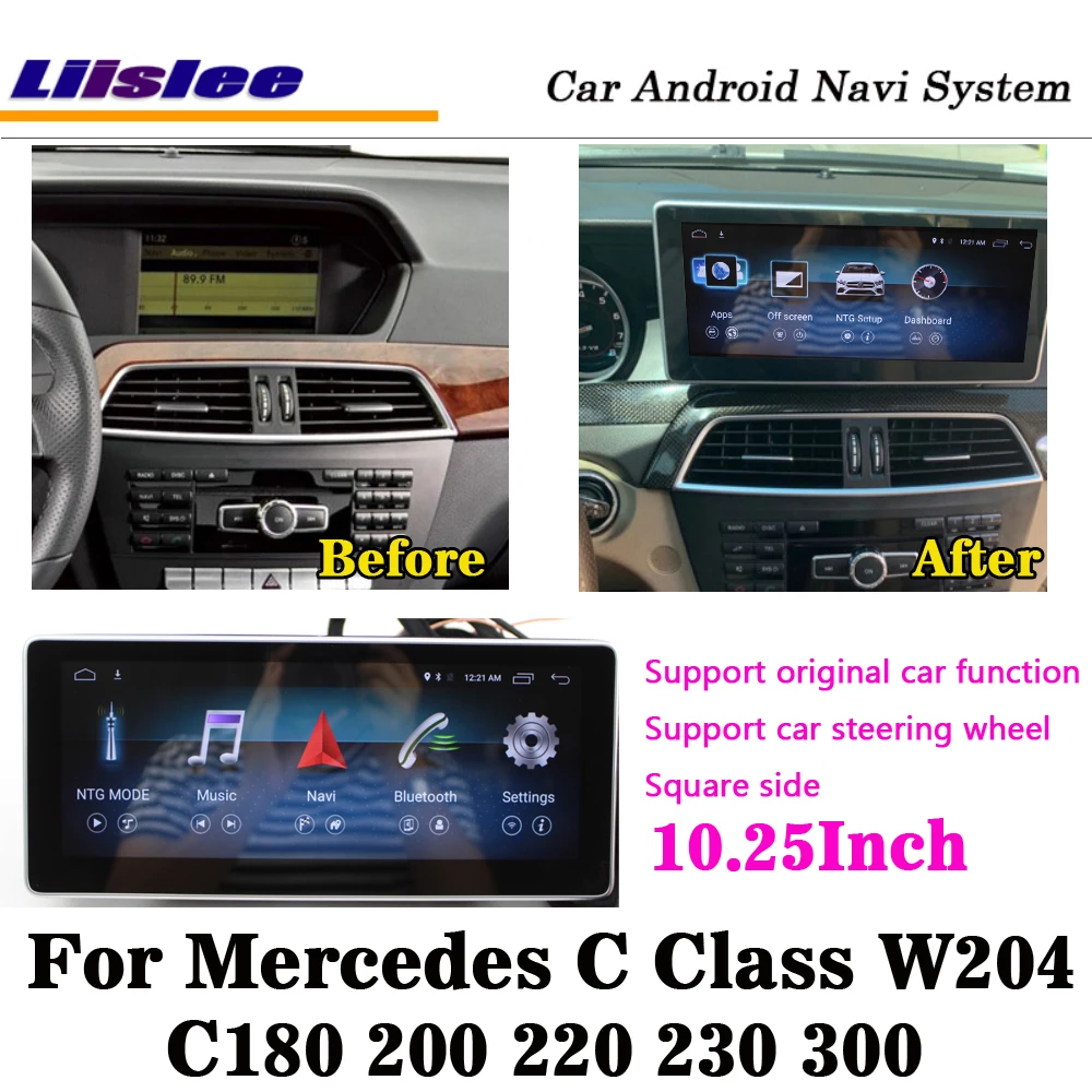 Для Mercedes C Class W204 C180 C200 C220 C230 2011 2014 Android стерео автомобильный экран Carplay GPS навигация