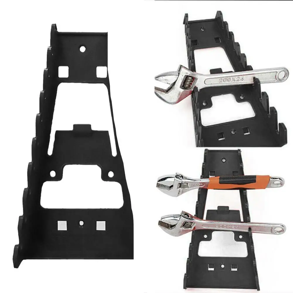 

Multi-slot Tool Hook Tool Organizer Wrench Spanner Sorter Holder Wall Mounted Tool Storage Plastic Tools Tray Rack Socket Storag