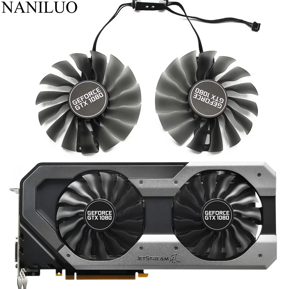 95 мм вентилятор GTX1080 GPU кулер для emtek Palit GTX 1080 OC Super JetStream охлаждающий графической