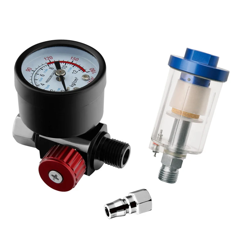 

1/4inch Regulator Gauge Mini Air Pressure Regulator Dial Gauge Pressure Regulator For Paint Spray Airbrush Gauge Valve Tool