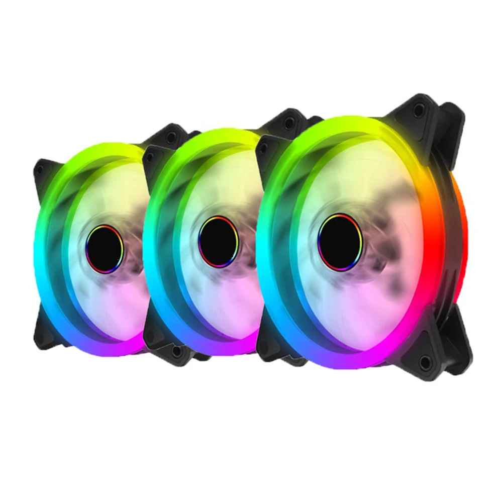 

Вентилятор охлаждения процессора с двумя диафрагмами, 6/4 контактов, 12 в пост. Тока, тихий вентилятор, бесшумный радиатор, Замена радиатора