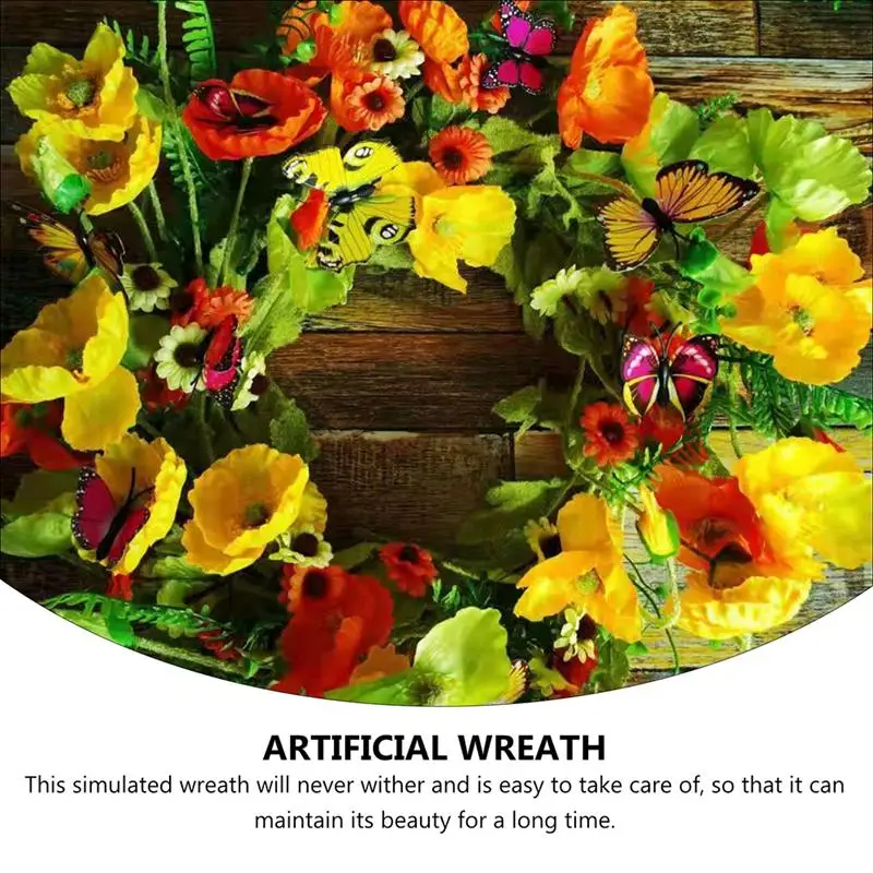 

Artificial Flower Wreath Front Door Wreath Home Party Festival Ornament Wedding Party Home Hanging Pendant