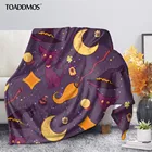 TOADDMOS Хэллоуин Луна кошка ведьмы шапка метла флисовое покрывало с принтом комфортное тонкое одеяло для кровати для детей и взрослых диван плед Манта