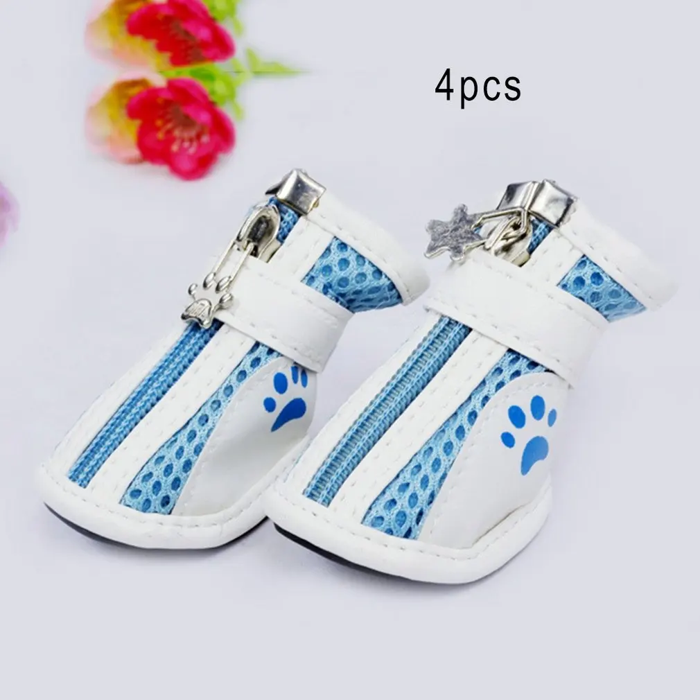 light blue Модная дизайнерская парусиновая обувь для щенков-питомцев, собак; Спортивная повседневная обувь; нескользящие ботинки; кроссовки - Цвет: light blue