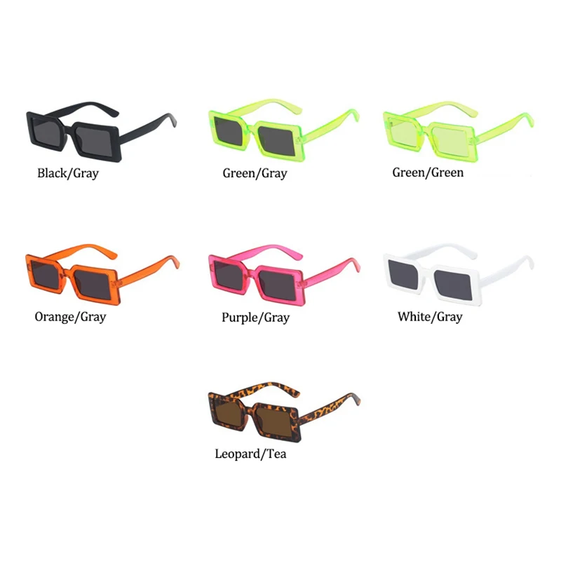 

Vintage Clear Shades Small Green Rectangular Sunglasses women 2021 Luxury Designer Square Unique Glasses Trendy Sunglasses Men