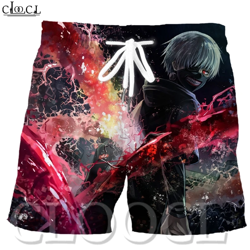 Мужские повседневные шорты CLOOCL Tokyo Ghoul с японским аниме графикой и 3D принтом