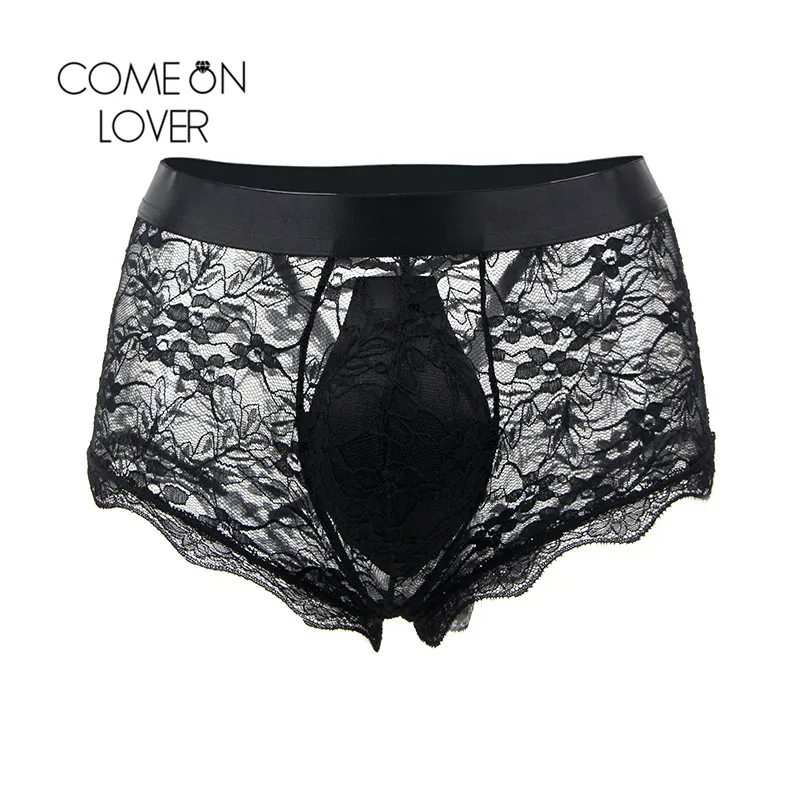 Comeonlover боксеры adannu кружева Strappy unterhosen herren сетчатые трусы прозрачный homme мужские
