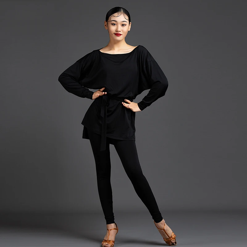 Топ женский леопардовый для танго одежда латиноамериканских тренировок с