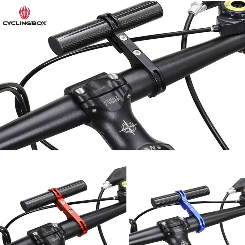 cyclingbox 20cm bike handlebar extender carbon fiber mtb bicycle bracket for bike speedometer headlight light rack phone holder free global shipping