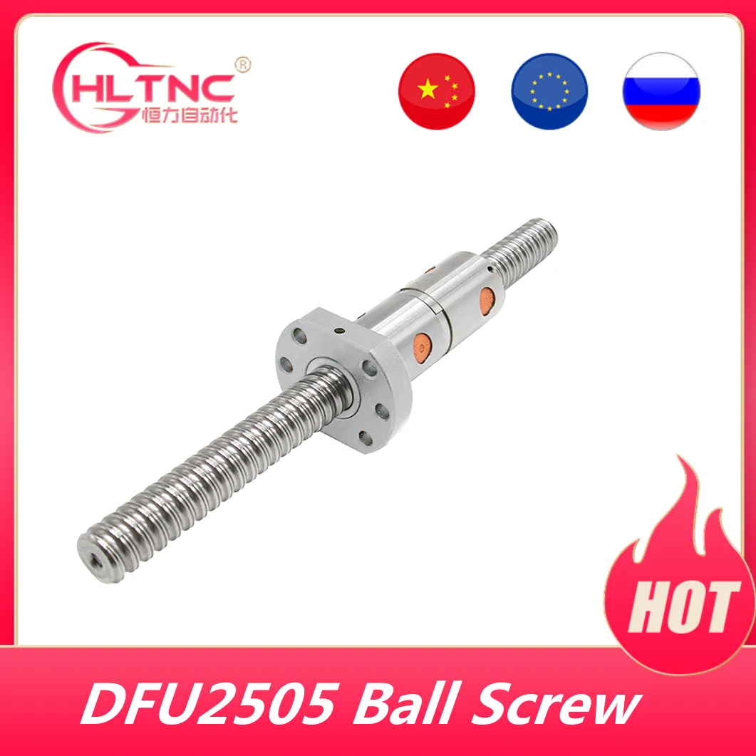 25 мм DFU RM 2505 шариковый винт L200/300/350/400/500/550/600/650/700/800/900/1000 с окантовкой для BKBF20 +