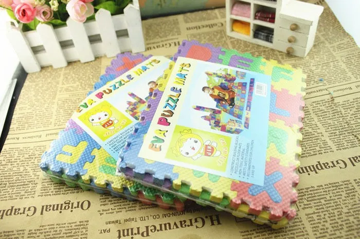 36 шт./компл. унисекс мини-пазл для детей образовательные букв алфавита цифра пены