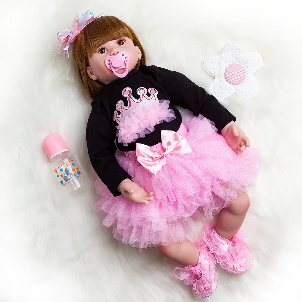 60 см большой силиконовый Reborn Baby Doll игрушки виниловая принцесса младенец куклы