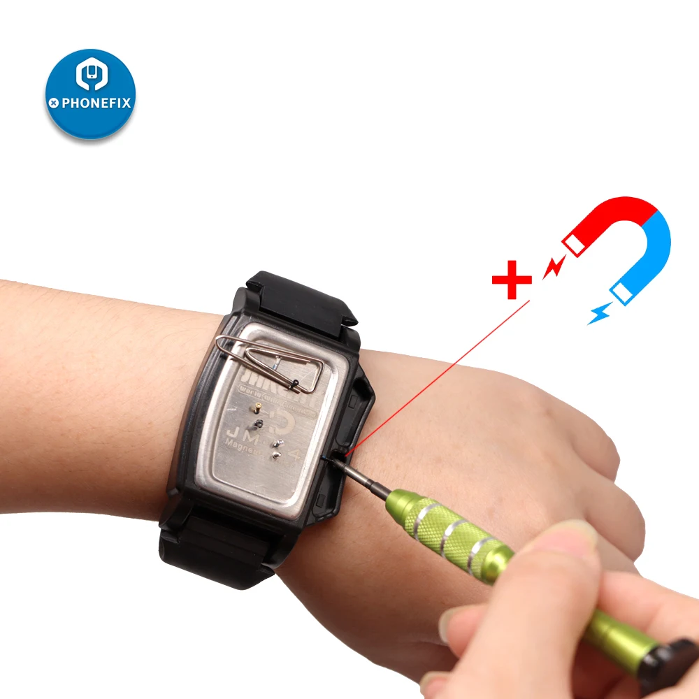 

PHONEFIX JM-X4 Powerful Magnetic Wrist Band Wristband Hold Small Screws Adsorption BraceletMagnetizer Demagnetizer Tool