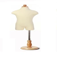 2 3 year baby half torso child realistic sewing mannequins body with circular wood base fabric flexible dress cloth1pc m0088s