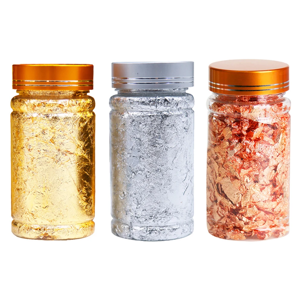 Скользящая Золотая Серебряная розовая фольга фрагменты ручная бумага Золотое