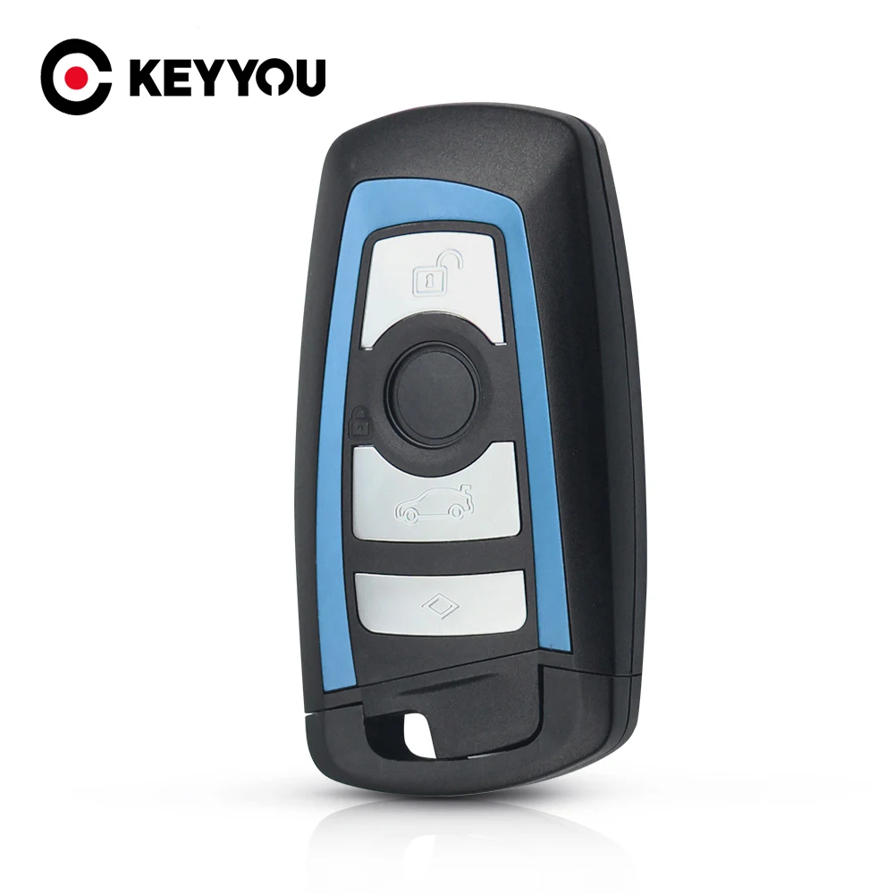 

KEYYOU 3/4 Button For BMW CAS4 F 3 5 7 Series E90 E92 E93 X5 F10 F20 F30 F40 Key Case Cover Smart Remote Car Key Shell Fob