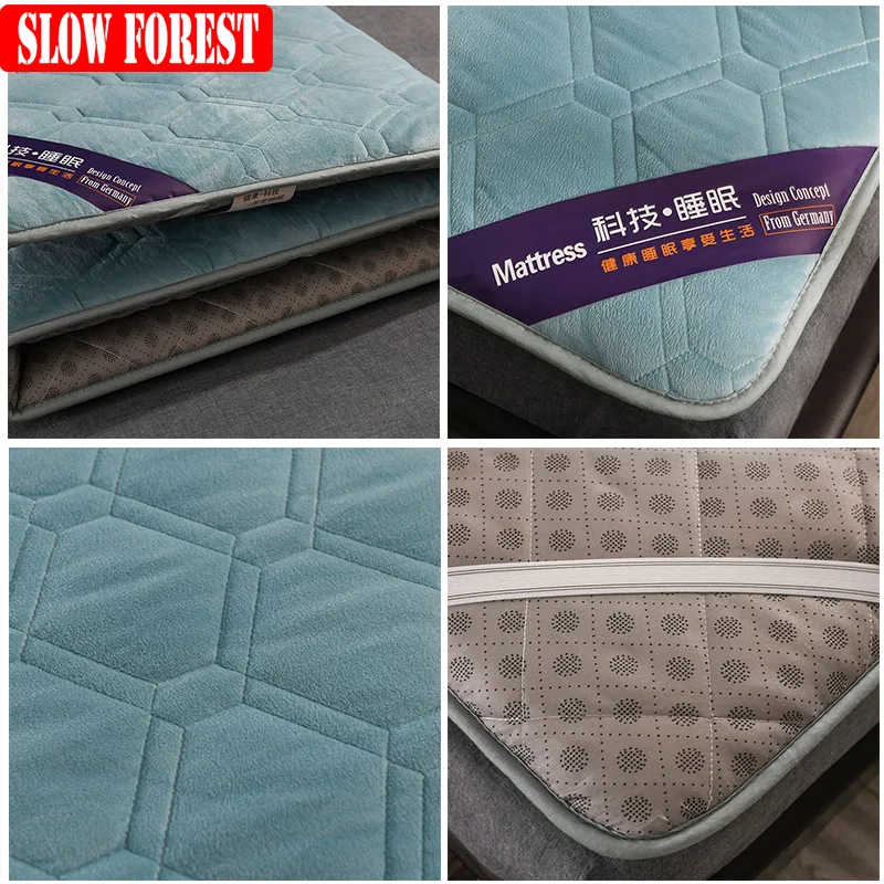 Медленный лес матрас большой размер кристалл бархат спальный коврик Мебель для