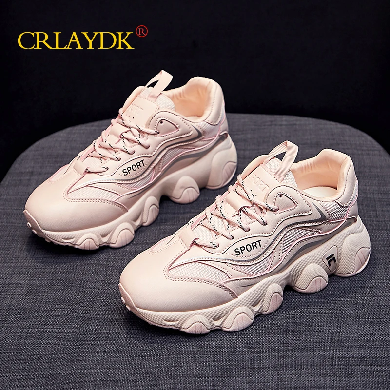 

CRLAYDK Women Mesh Shoes Platform Casual Sport Fashion Girls Walking Sneakers Running Ladies Tennis Outdoor Schuhe Damen