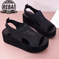 women platform sandals summer female shoes light weight high heels wedges shoes woman fashion casual fish mouth women sandals