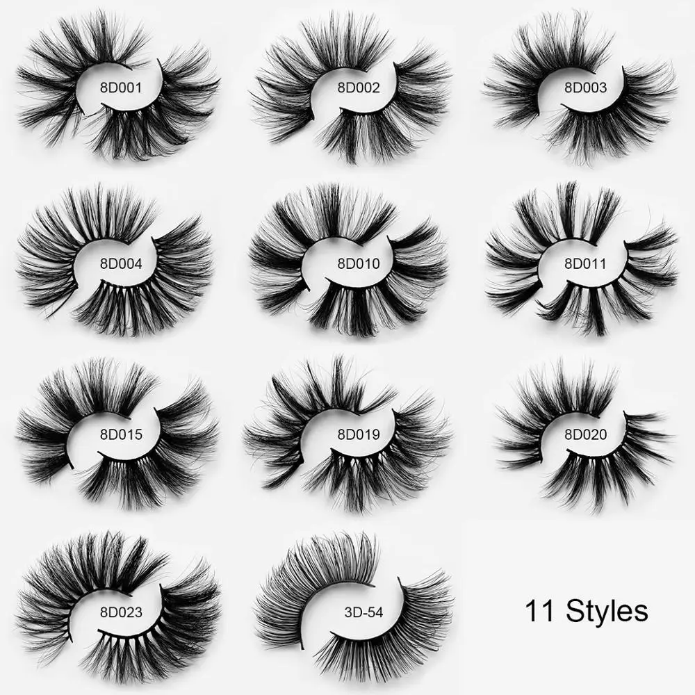 8 пар 3D норковых накладных ресниц натуральные драматические пушистые накладные