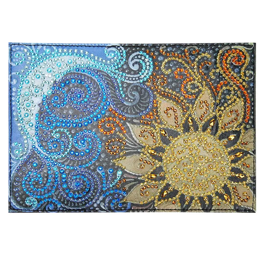 Необычная кожаная изящная многофункциональная Обложка для паспорта со стразами