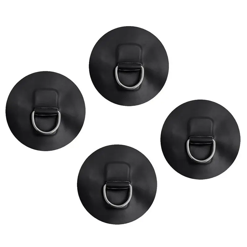 

Marine Durable 4 Pieces D-Ring Pad Patch For Inflatable Boat Raft Dinghy Kayak Black Dinghy Surfboard Replacement Accessories