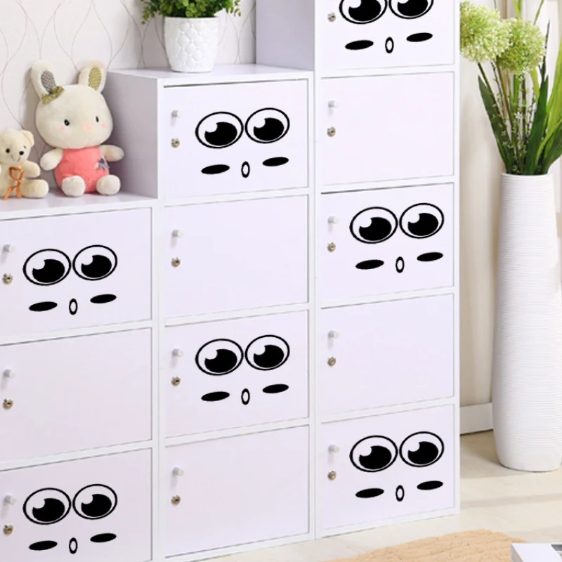 DIY компьютерные наклейки на стену новые съемные Мультяшные для лица туалета