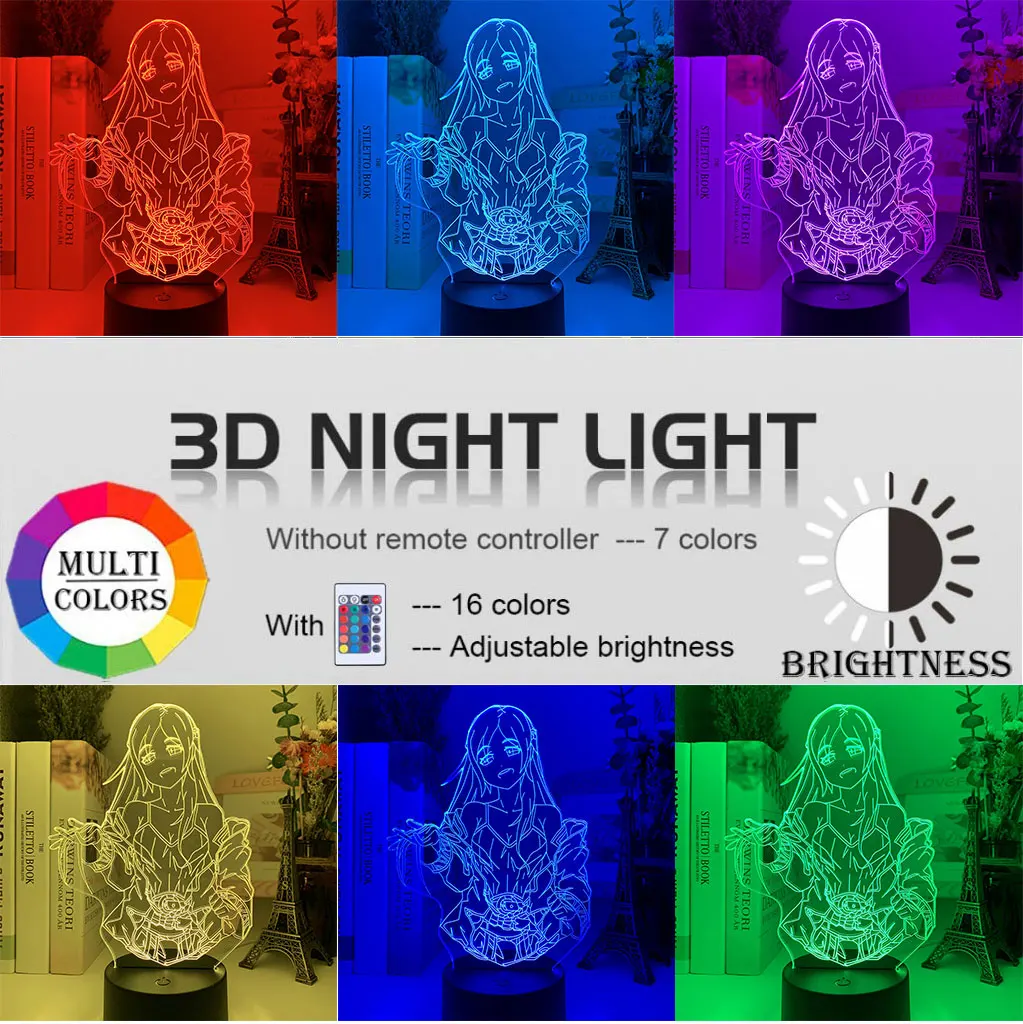 3D Fire Emblem детский ночной Светильник СВЕТОДИОДНЫЙ Цвет изменение Usb Батарея на