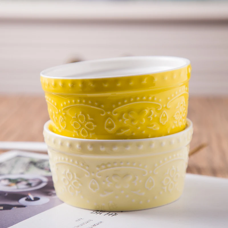 Чаша для выпечки Керамика Творческий йогурт духовка Пудинг мороженое миска