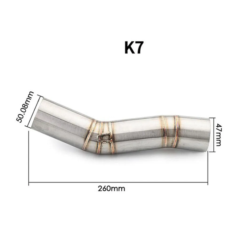 TKOSM FOR GSR750 Motorcycle Exhaust Muffer Stainless Steel Modified Middle Link Pipe For Suzuki GSX250R GSXR1000 K6 K7 K8 |