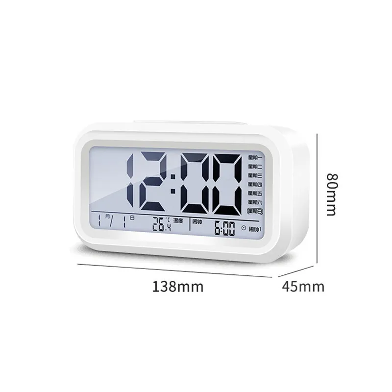 Three groups of alarms charging version multi-function large screen perpetual calendar electronic alarm clock luminous smart | Компьютеры