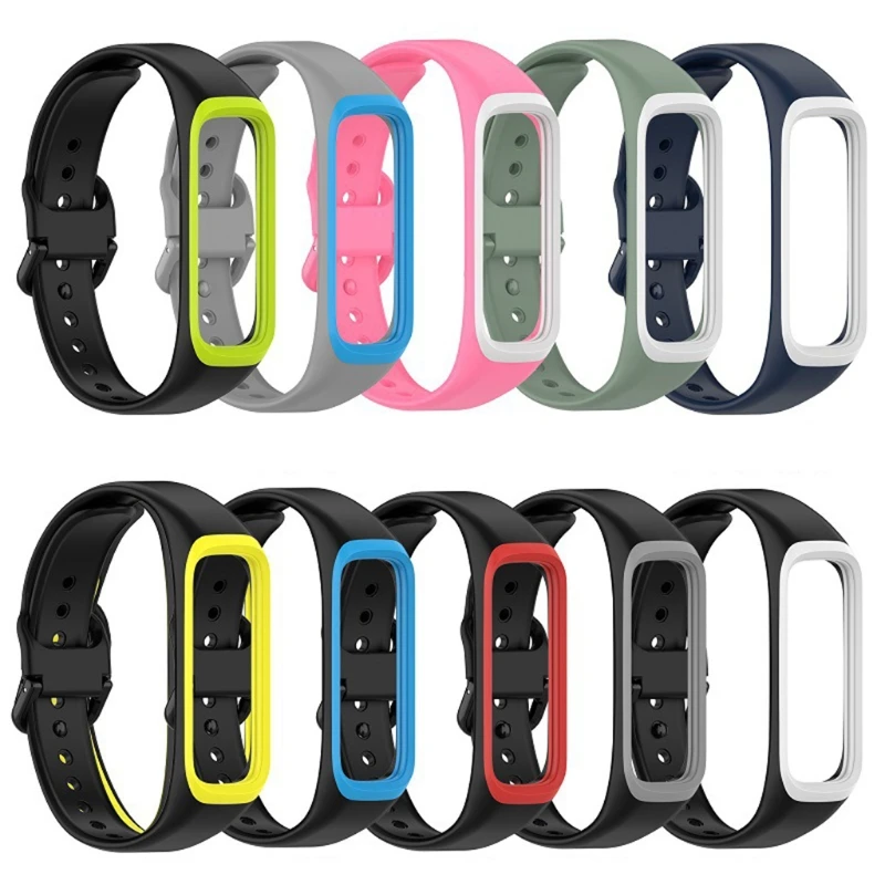 

Dual Color Wrist Straps For -Galaxy Fit 2 fit2 SM-R220 Silicone Sports Strap Replacement Bracelet for-Galaxy fit2 Correa