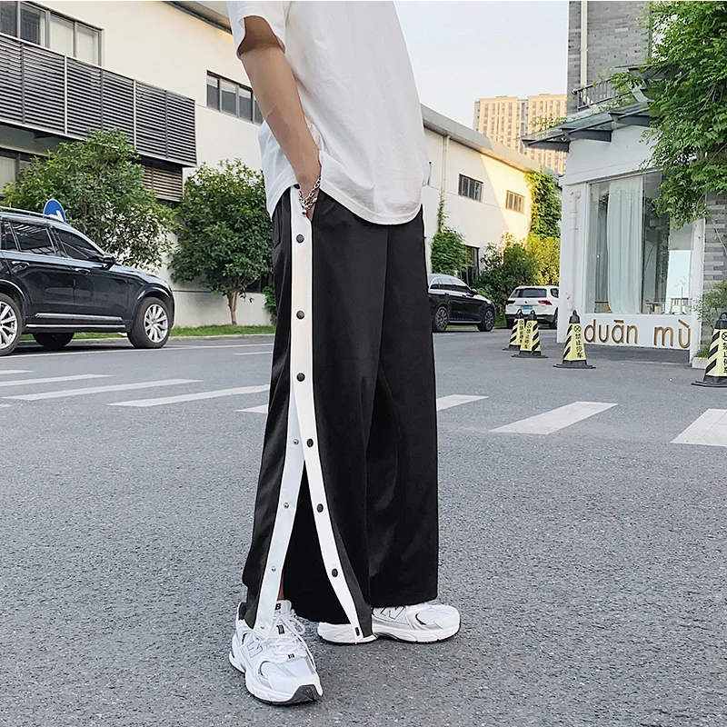 Женские свободные брюки в корейском ретро стиле с эластичной резинкой на талии