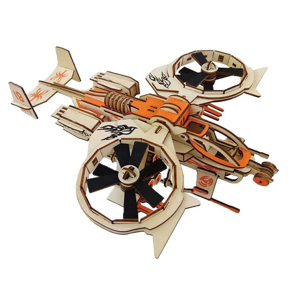

DIY головоломка истребитель НЕОБРАБОТАННАЯ деревянная модель настольное украшение детская развивающая игрушка подарок модель Обучающие иг...
