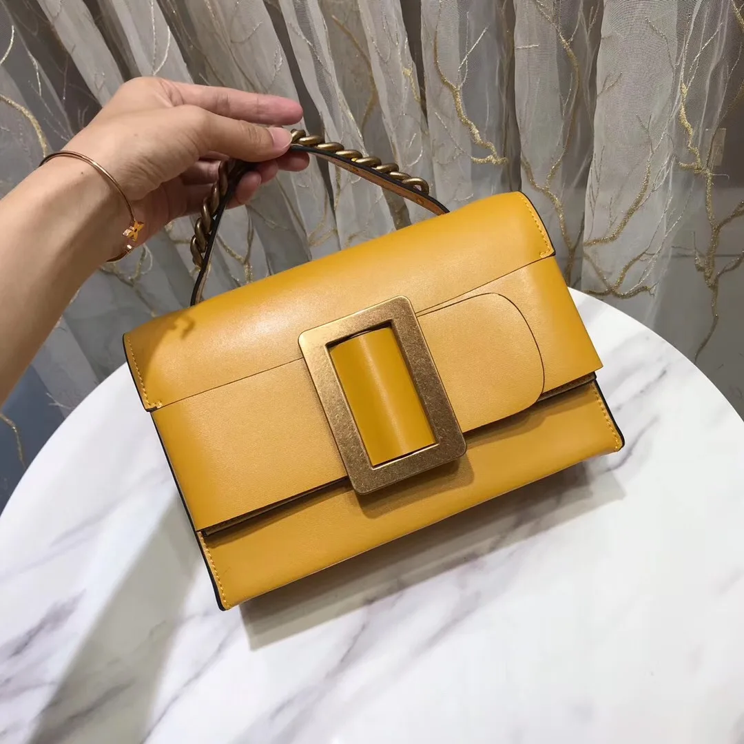 

BoyyFred23 buckle cowhide hand bag